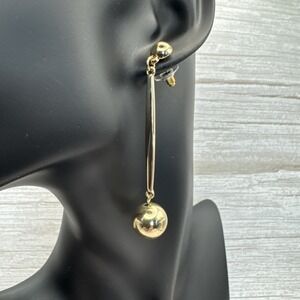 Daisy Fuentes Gold Tone Bar And Ball Dangling Earrings